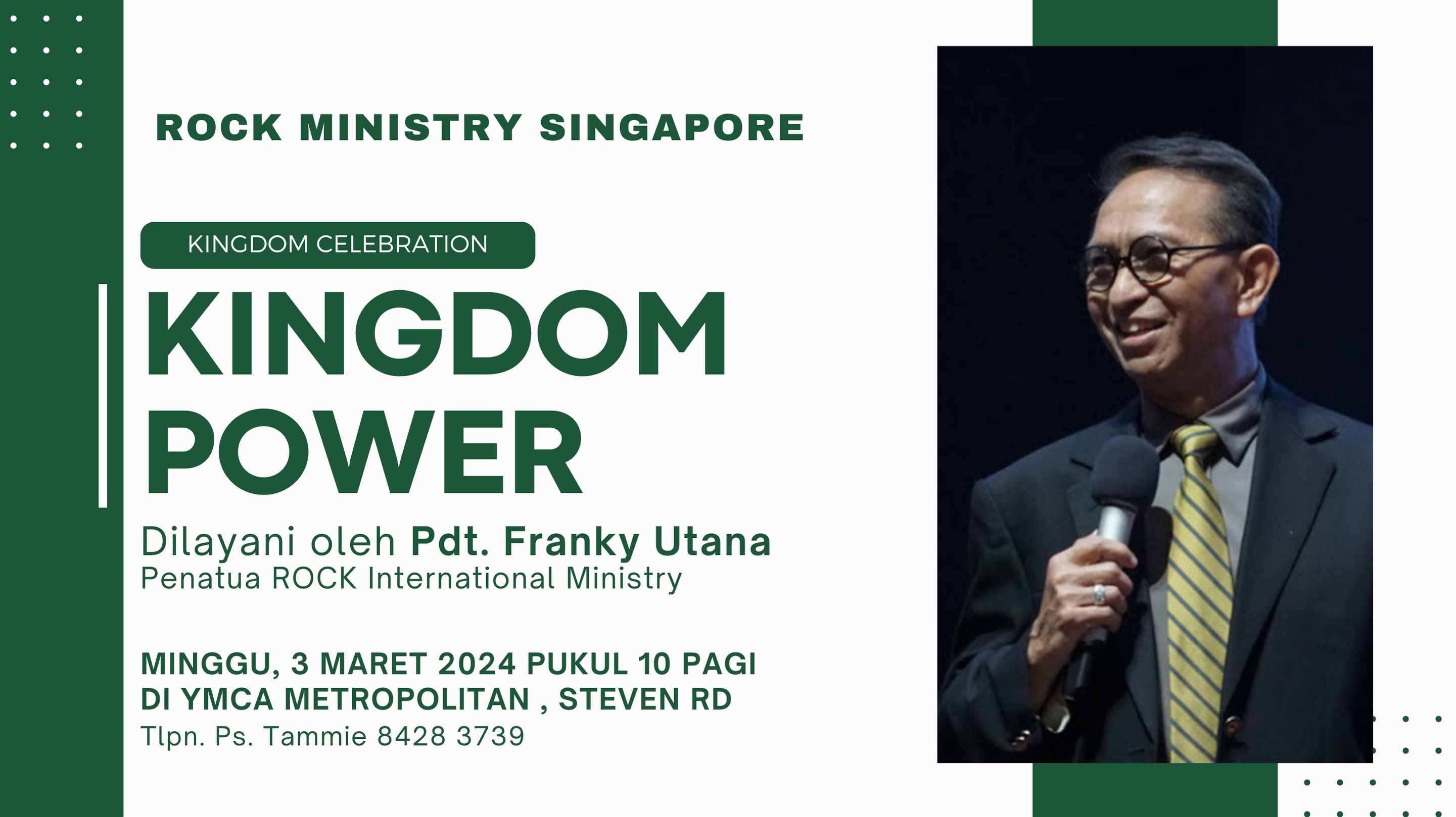 ROCK Ministry Singapore, Kingdom Celebration 03 March 2024 with Ps. Frengky Utana